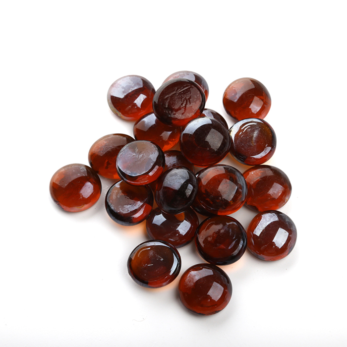 Flat black glass beads