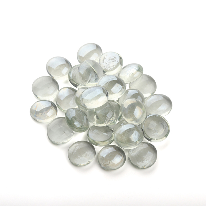 Flat black glass beads
