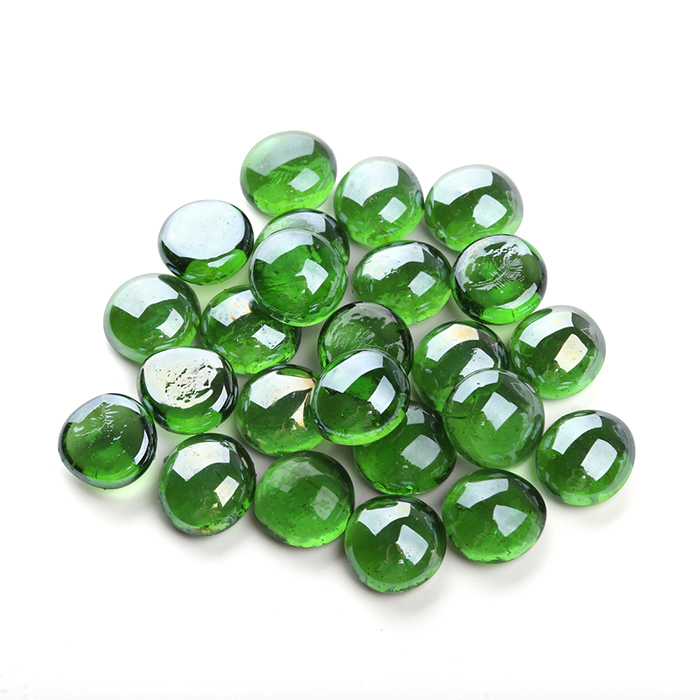 Flat black glass beads