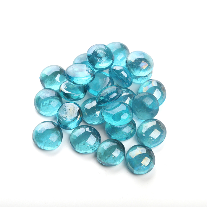 Flat black glass beads