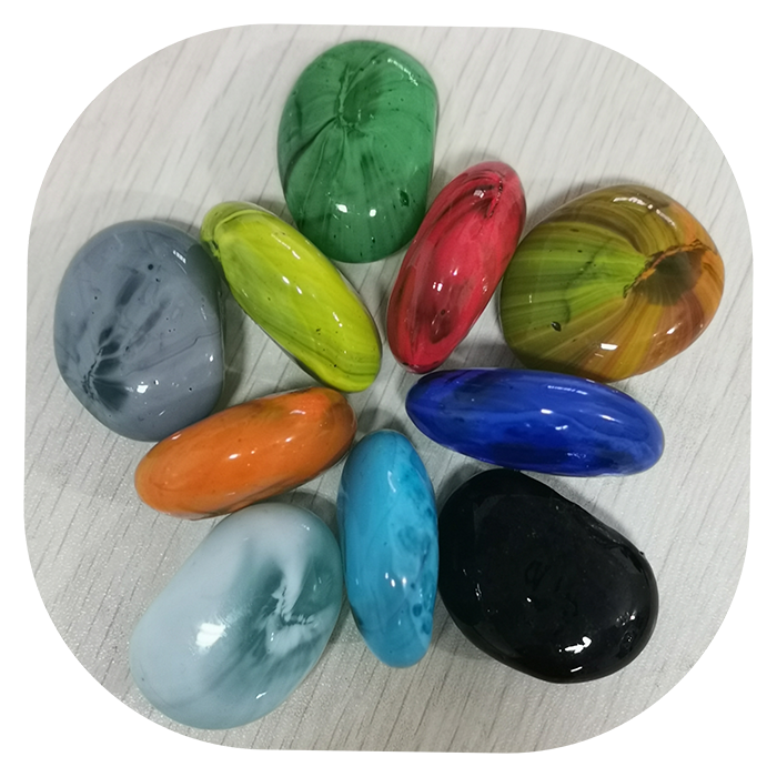 Glass pebbles
