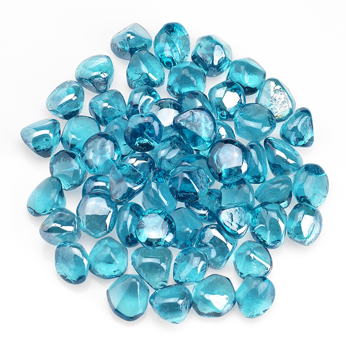 Zircon fire glass